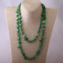 Load image into Gallery viewer, Long Knotted Halsband Rainbow & Solid Color Crystal and Shell Necklace