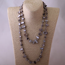 Load image into Gallery viewer, Long Knotted Halsband Rainbow & Solid Color Crystal and Shell Necklace