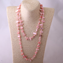 Load image into Gallery viewer, Long Knotted Halsband Rainbow & Solid Color Crystal and Shell Necklace