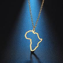 Load image into Gallery viewer, African Map Pendant Necklaces 50cm / 19.6 inches