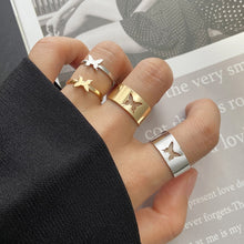 Load image into Gallery viewer, Hiphop Gold and Silver Chain Rings Sets