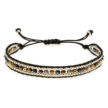 Load image into Gallery viewer, Handmade Bohemia Weave Adjustable Rope Chain Bracelet with/Crystal Charms
