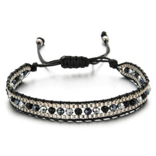 Load image into Gallery viewer, Handmade Bohemia Weave Adjustable Rope Chain Bracelet with/Crystal Charms
