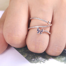 Load image into Gallery viewer, Butterfly Shaped Finger Ring Luxury Rose Gold Color
